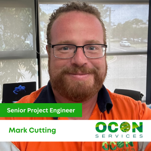 Photo or Mark Cutting, a new team member at OCON services. 